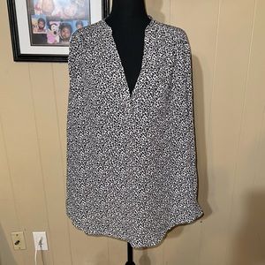 Torrid Black and White Cheetah Print Blouse, Size 2X
